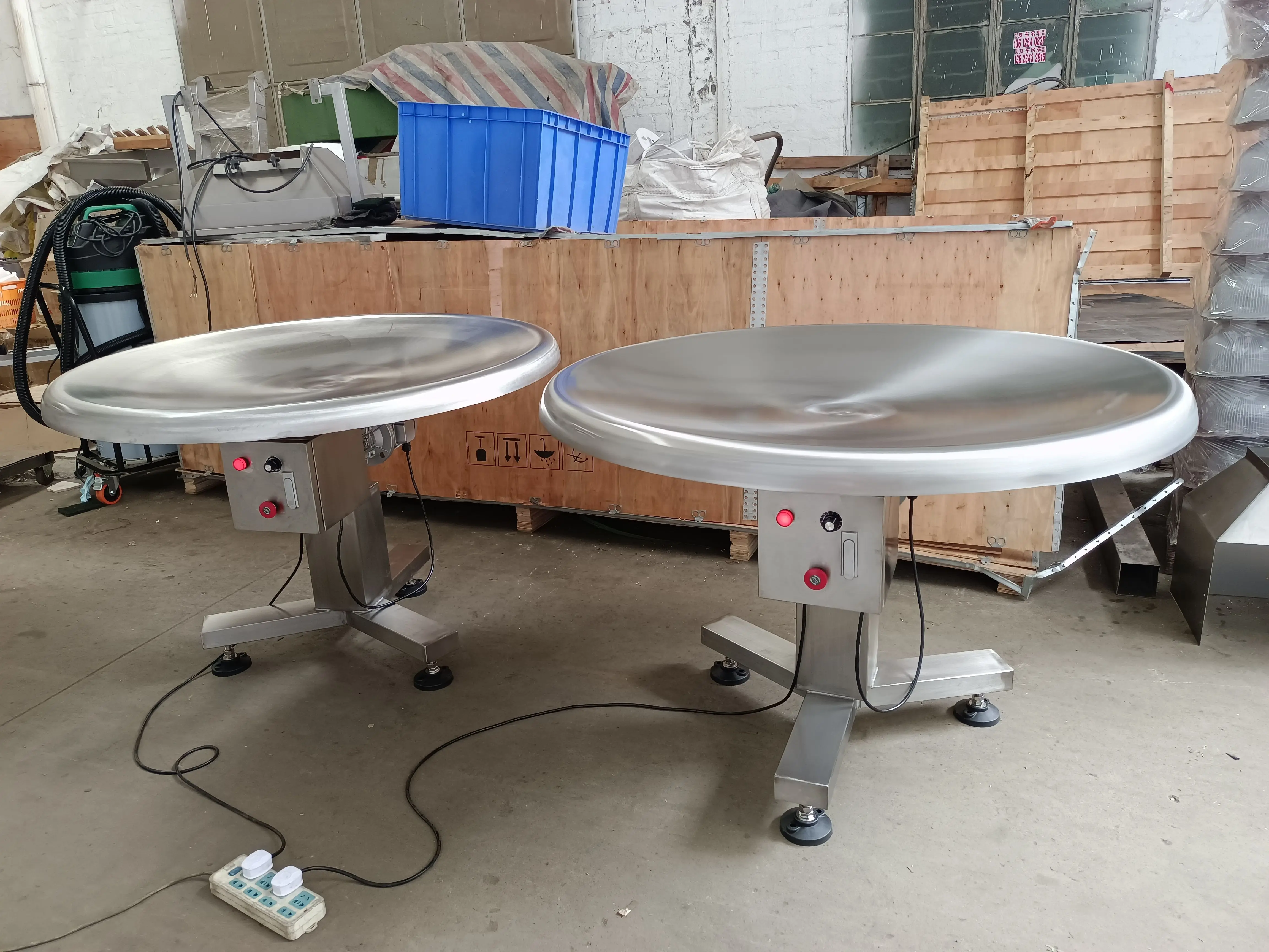 variable speed 304 stainless steel Rotary Accumulating Collecting Table For Packaging System