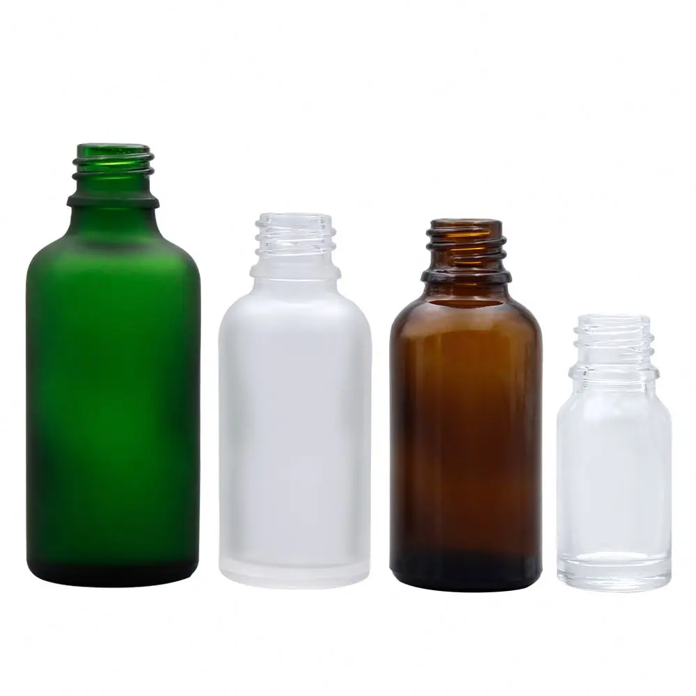 FTS Top quality 20ml 30ml 40ml flat shoulder essential oil amber glass bottles supplier