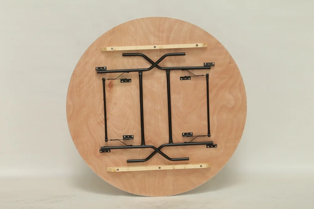2024 China Manufacturer Factory Supply American Modern Style plywood Wood round foldable Table