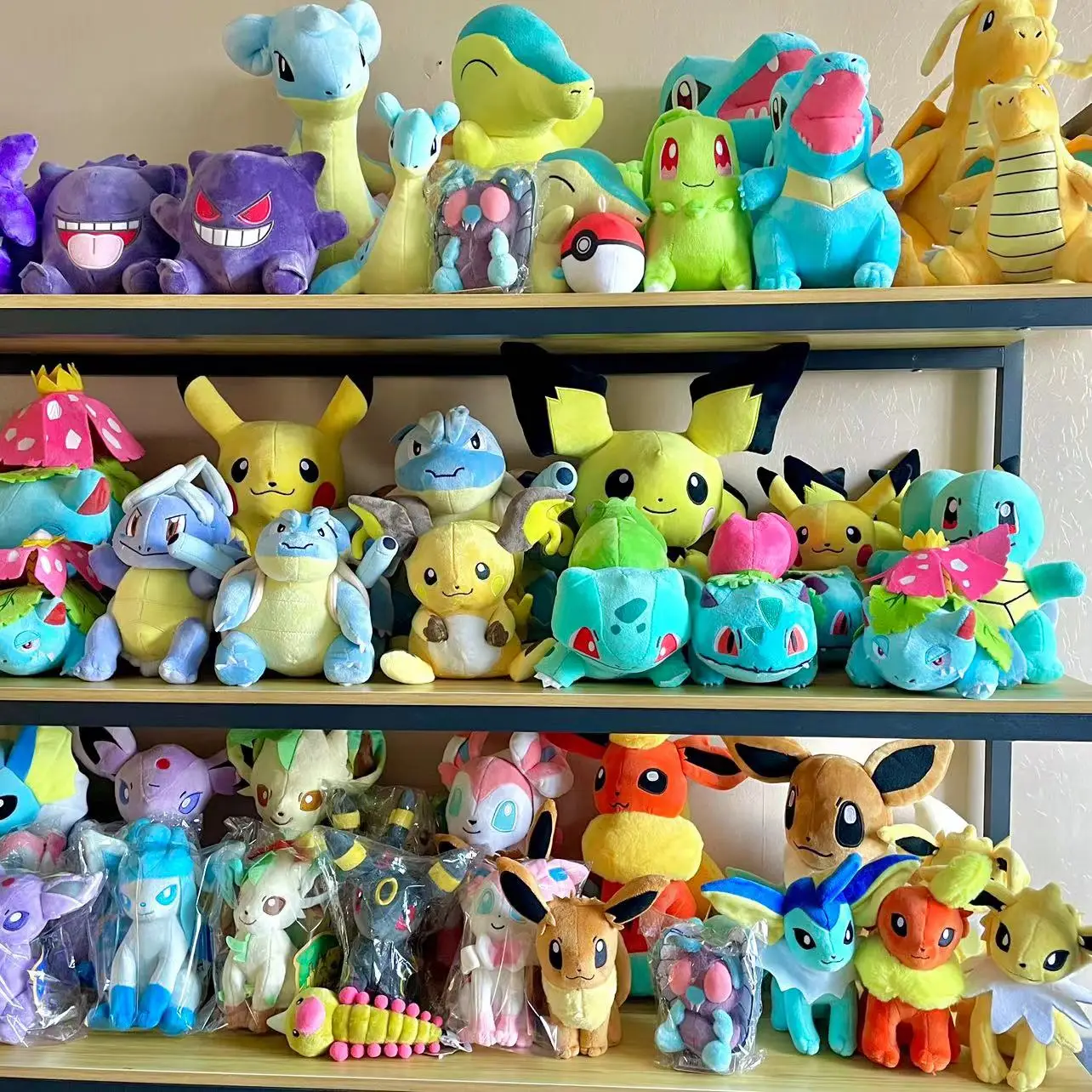 Anime Pikachu Plushies Toys Blastoise Ivysaur Doll Pokemoned Wartortle Plush Toy Cartoon Venusaur Cyndaquil Charizard Plushie