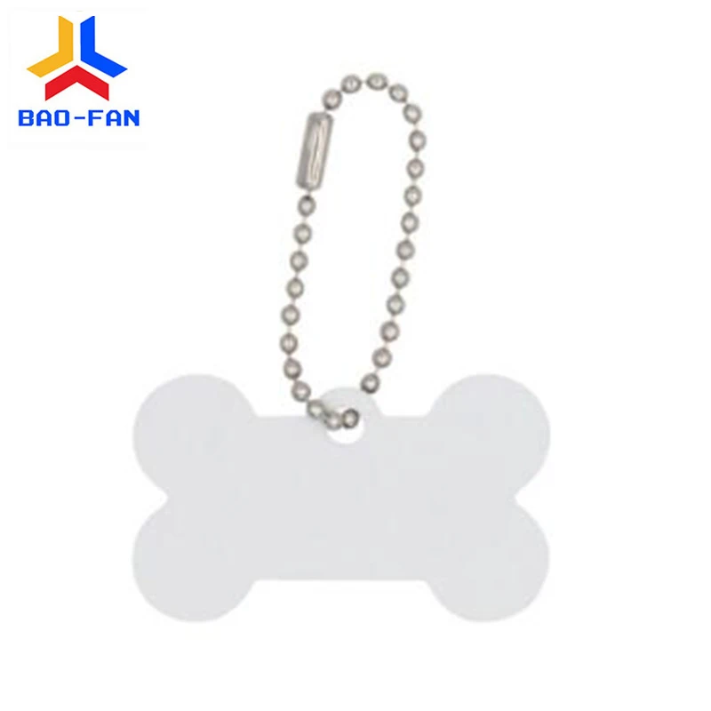 Wholesale Pet dog Tag bone Shape Sublimation Blank Metal Dog Tag