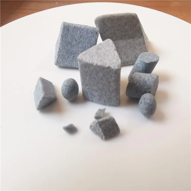 stone rough tumbling corundum stone surface finishing deburring media