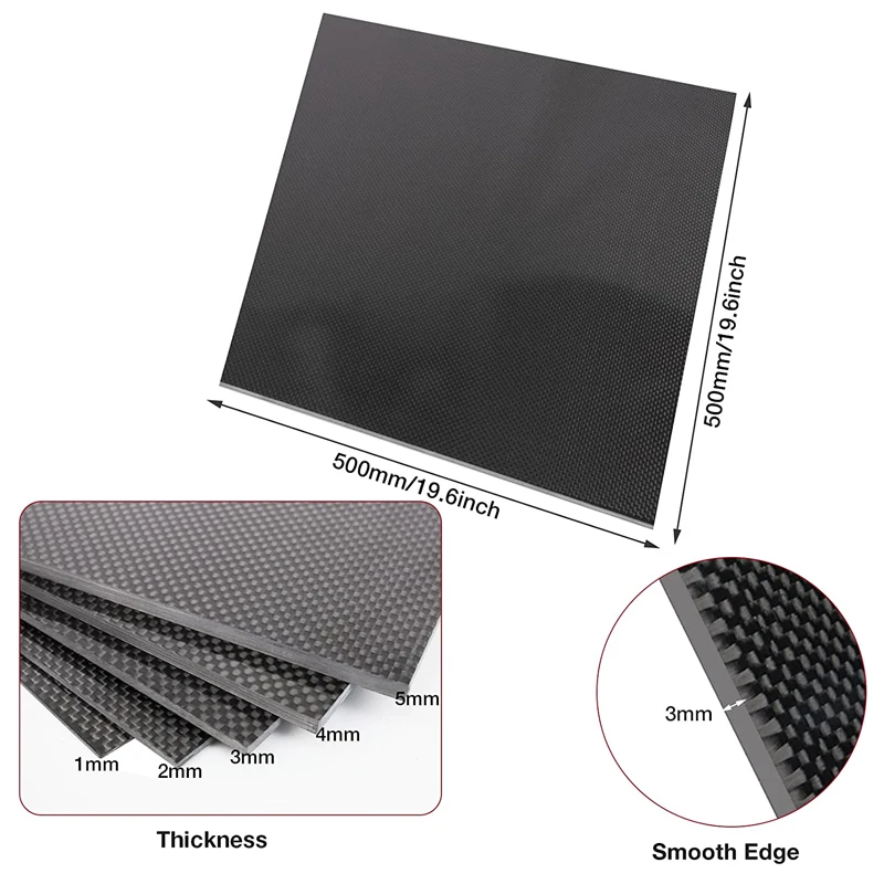800*600*2mm 3k weave carbon fiber plates sheets carbon fiber laminated sheet