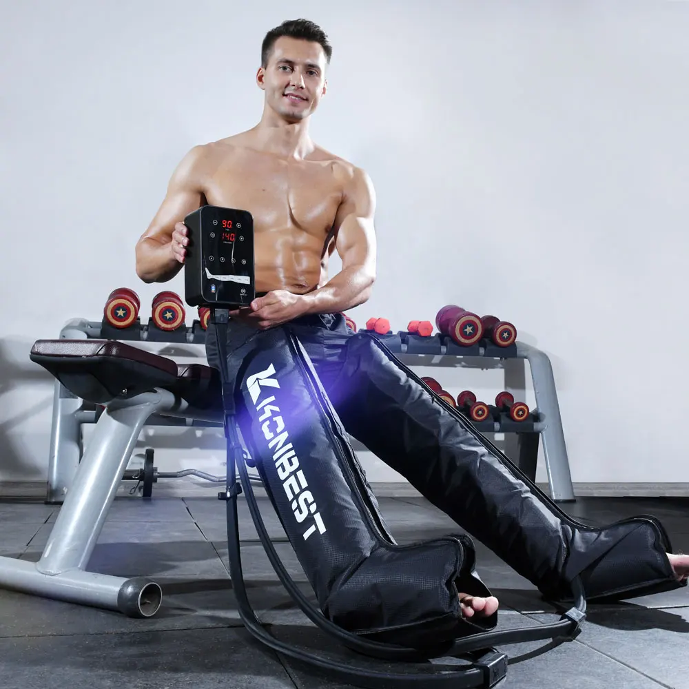 professional healthcare therapy device 8 chambers air compression massage recovety boots hip leg arm massager