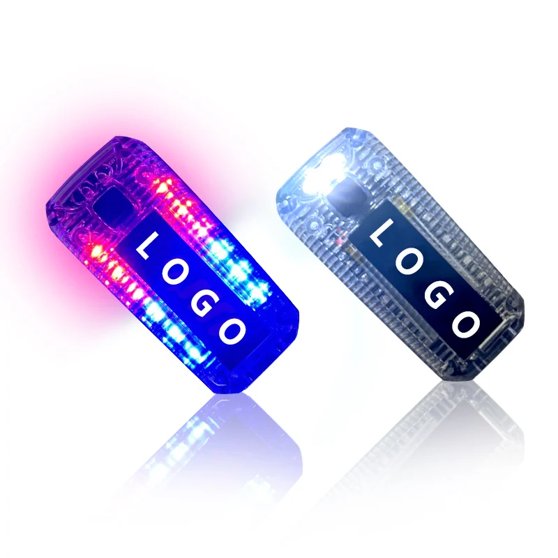 Custom blue led flashing lamp safety lighting emergency led red blue flashing shoulder warning light with flashlight