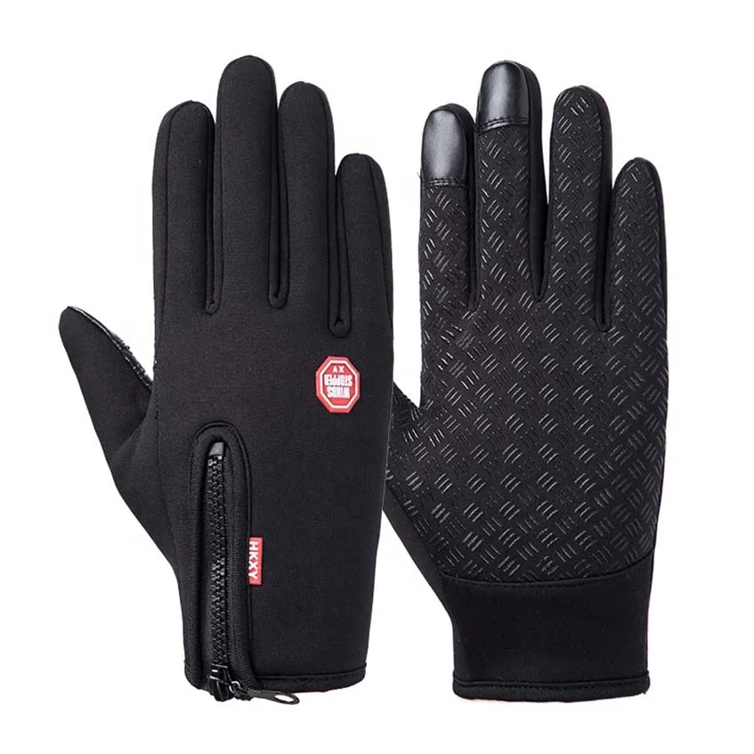 Wholesale Waterproof Gray neoprene fabric with touchscreen fingers outdoor sport diving protective glove