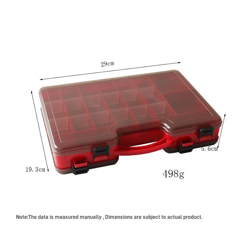 pvc transparent Double-sided Fishing Lure Box durable Fishing Tackle Storage Box Multifunction Hard Plastic double layer