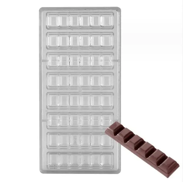 HY Chocolate Bar Polycarbonate Mold DIY Transparent Clear Plastic Cake Molds