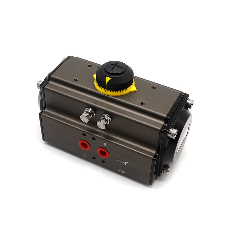 Double acting pneumatic rotary air actuators stainless steel butterfly ball valve spring return horizontal pneumatic actuator