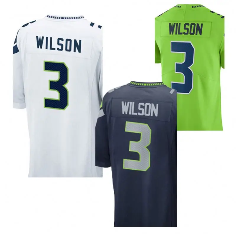 3 Russell Wilson 12 Fanuniform Chancellor49 Shaquem Griffin American Football Jerseys