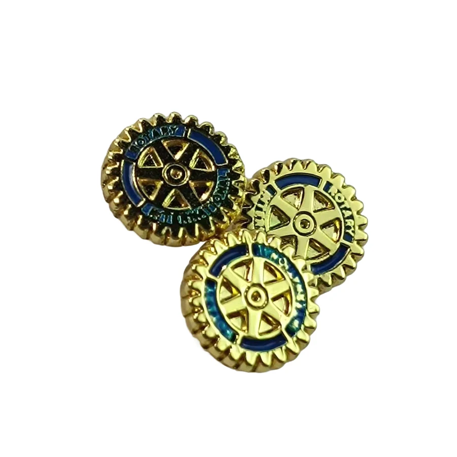 Metal Crafts Manufacturers China Metal Masonic Lions Clubs International Rotary Badge Enamel Custom Lapel Pin Rotary Souvenirs