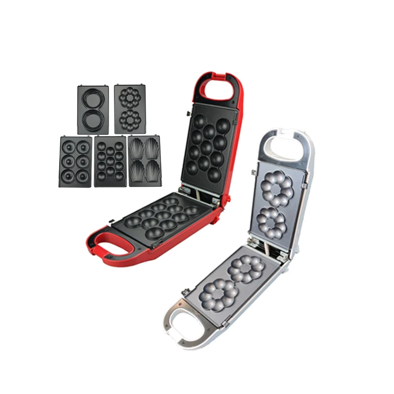 Портативный Электрический пузырьковый цветочный пирожное пончик в форме раковины печь для детей мини-вафельница для завтрака