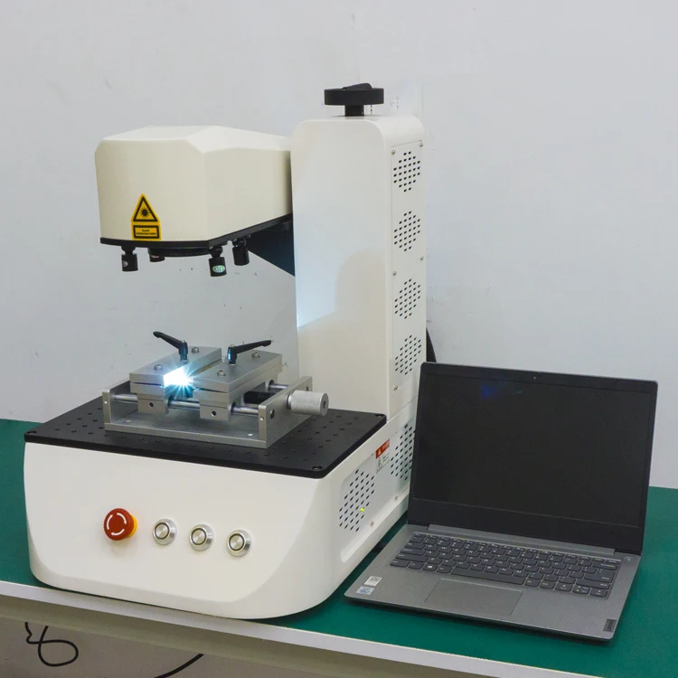 mini radio frequency laser marking machine automation flying_laser_marking_machine 20W 30W 50W with raycus  for glass printing