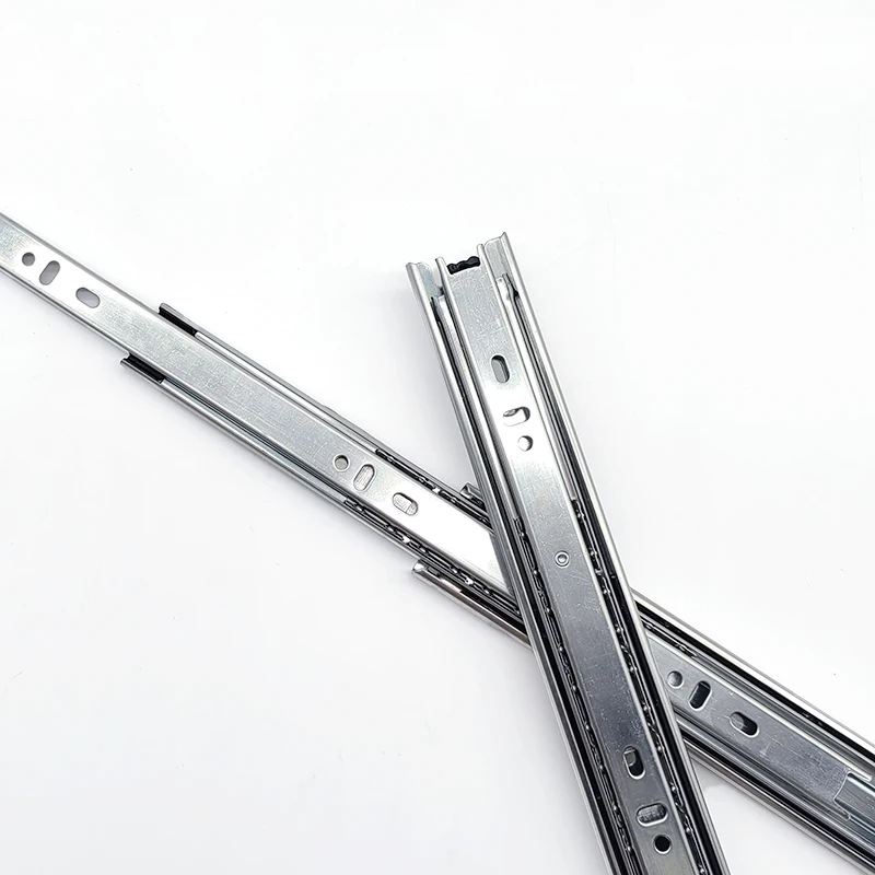 Furniture 45mm Rail Drawer Telescopic Slide Roller Cabinet Slide Drawer Soft Close Push To Open Drawer Slides
