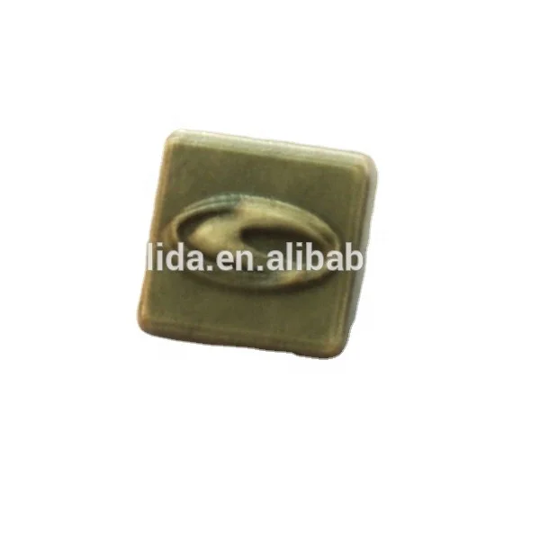 7mm metal denim garment square shape custom LOGO jeans rivet studs for clothing
