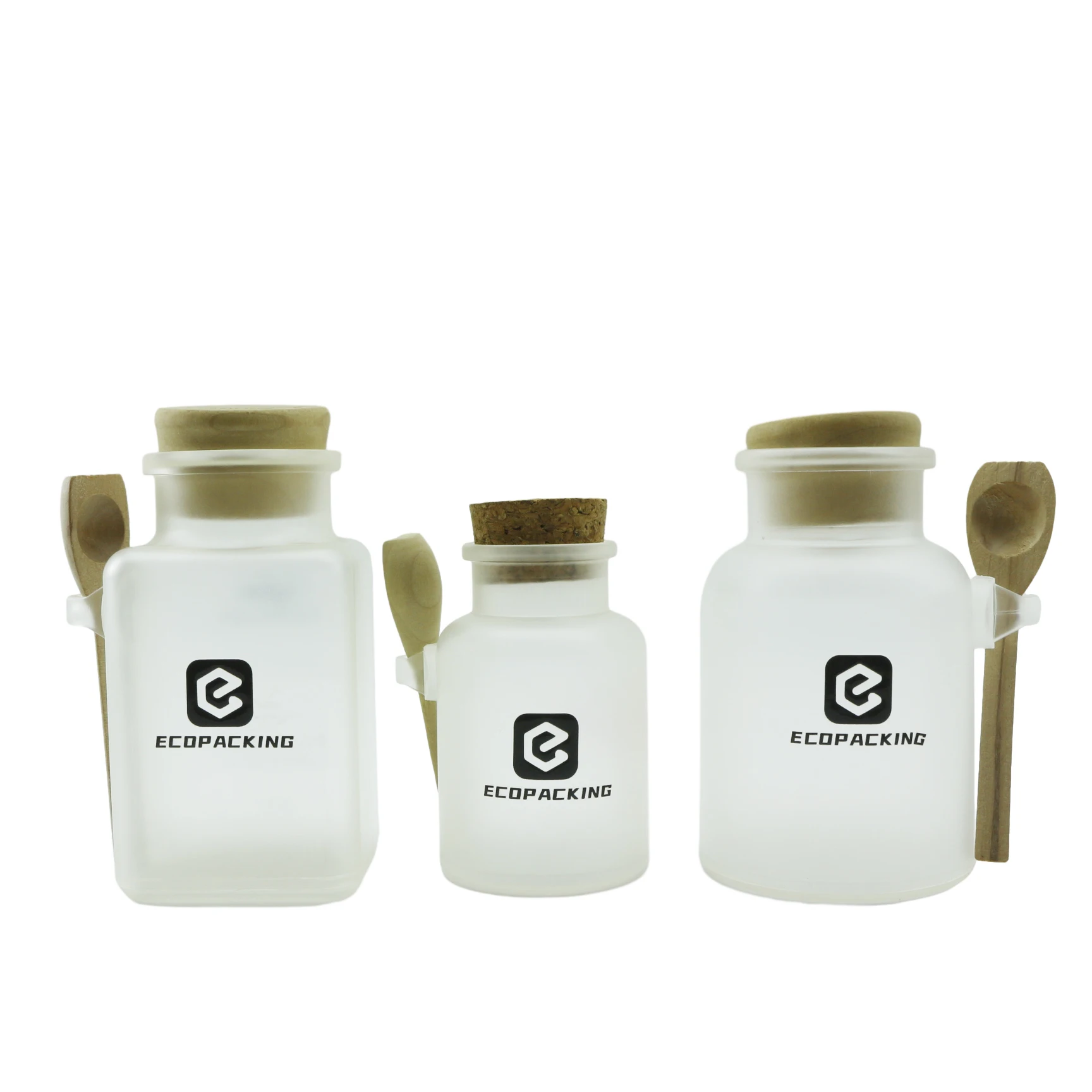 100ml 200ml 300ml 500ml frosted ABS plastic jar for bath salt body lip scrub packaging with cork metal lock for personal care