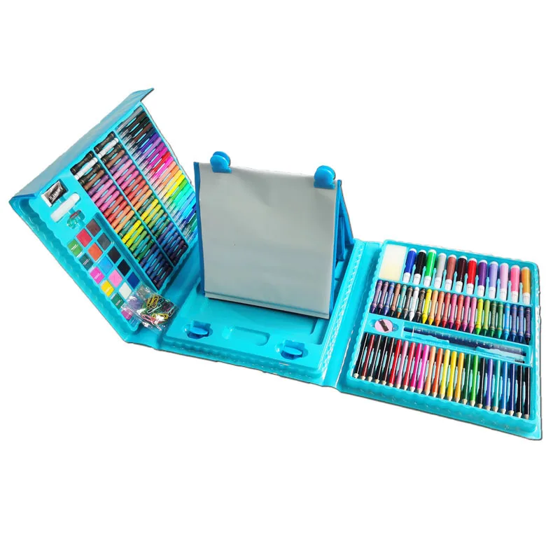 208PCS Painting Art Set With Pastel Oil Mix-color Colorful Pencil Toys New Year Gift Drawing Art Set