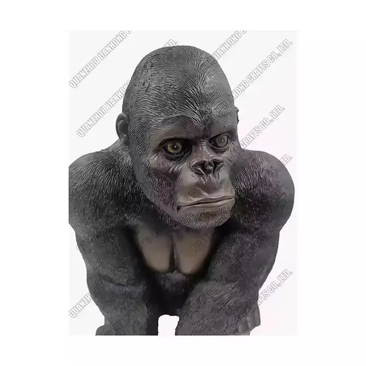 Resin Large Animal Statue Chimpanzee Figurines Orangutan Figures Chimpanzee Sculpture