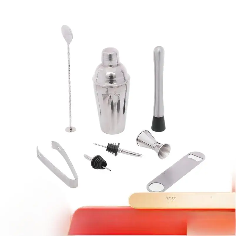 Cocktail Shaker Set coqueteleira inox Low Price Tool With Stand Cocktail Hot Sale Wholesale Tool Bartender Pink Cocktail Shaker