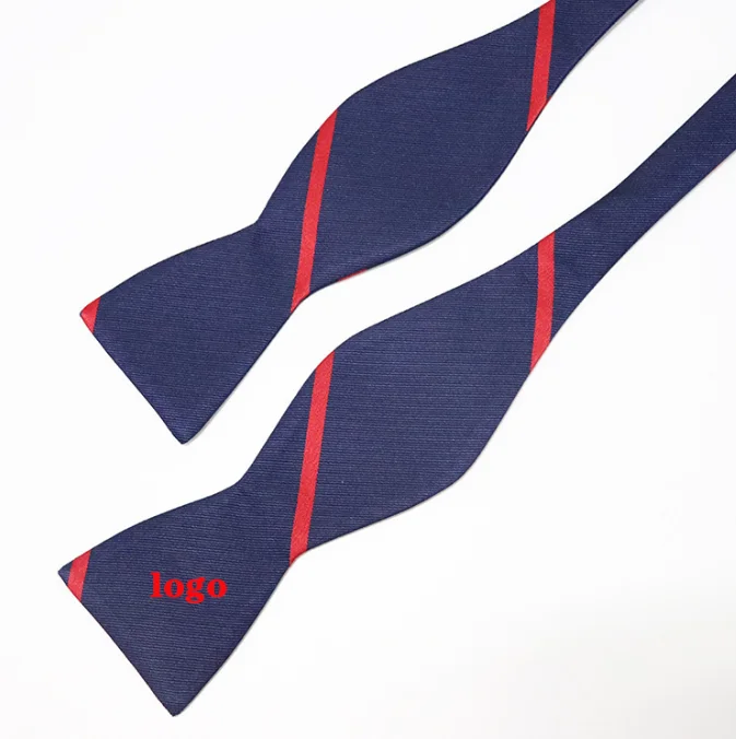 Custom logo Hand Made Newest Fresh Style slik/ polyester Bow Ties For Men
