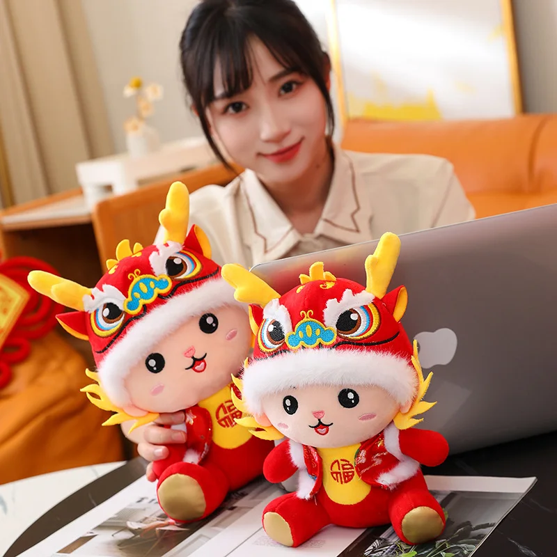 2024 New Year Stuffed Animal Toys Dragon Mascot For New Year Custom