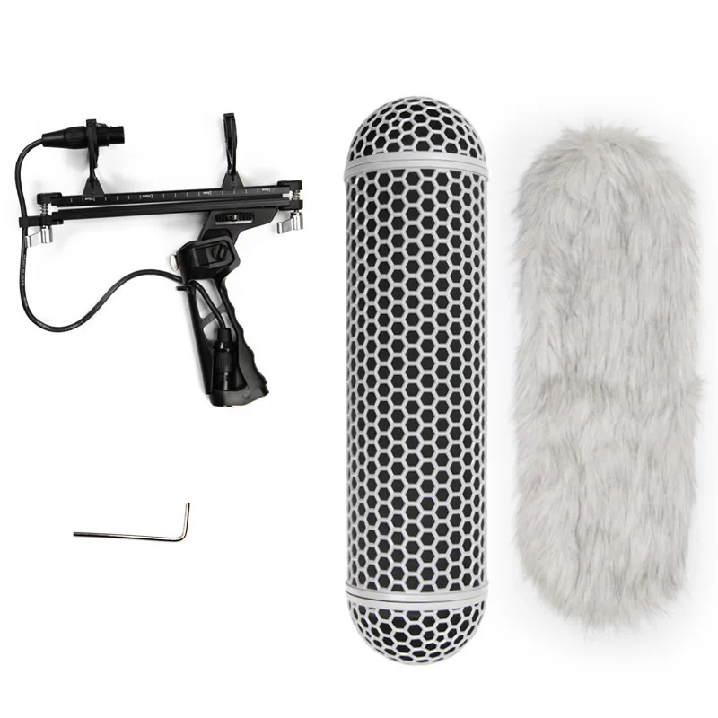 Outdoor Sponge Cover Mic Furry Fur Sleeve Windscreen Windshield Wind Muff Soft Comfortable For Microphones Recording