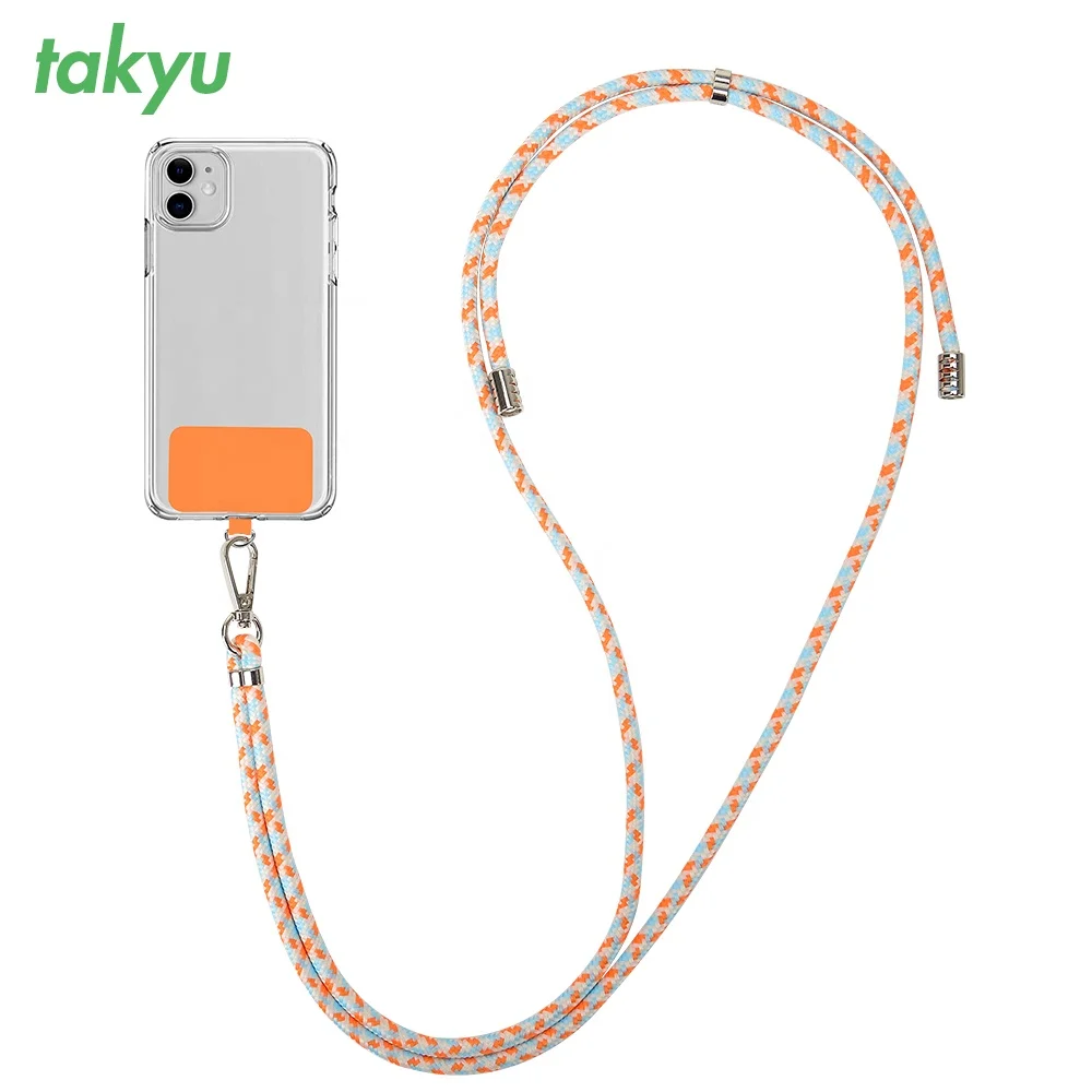 Mobile Phone Straps Crossbody Phone Case Keychain Lanyard Nylon Webbing Strap with Patch