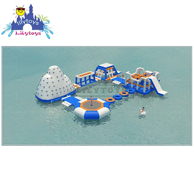 Lilytoys производители Плавающие Надувные водные горки и полосы препятствий аквапарк для лета