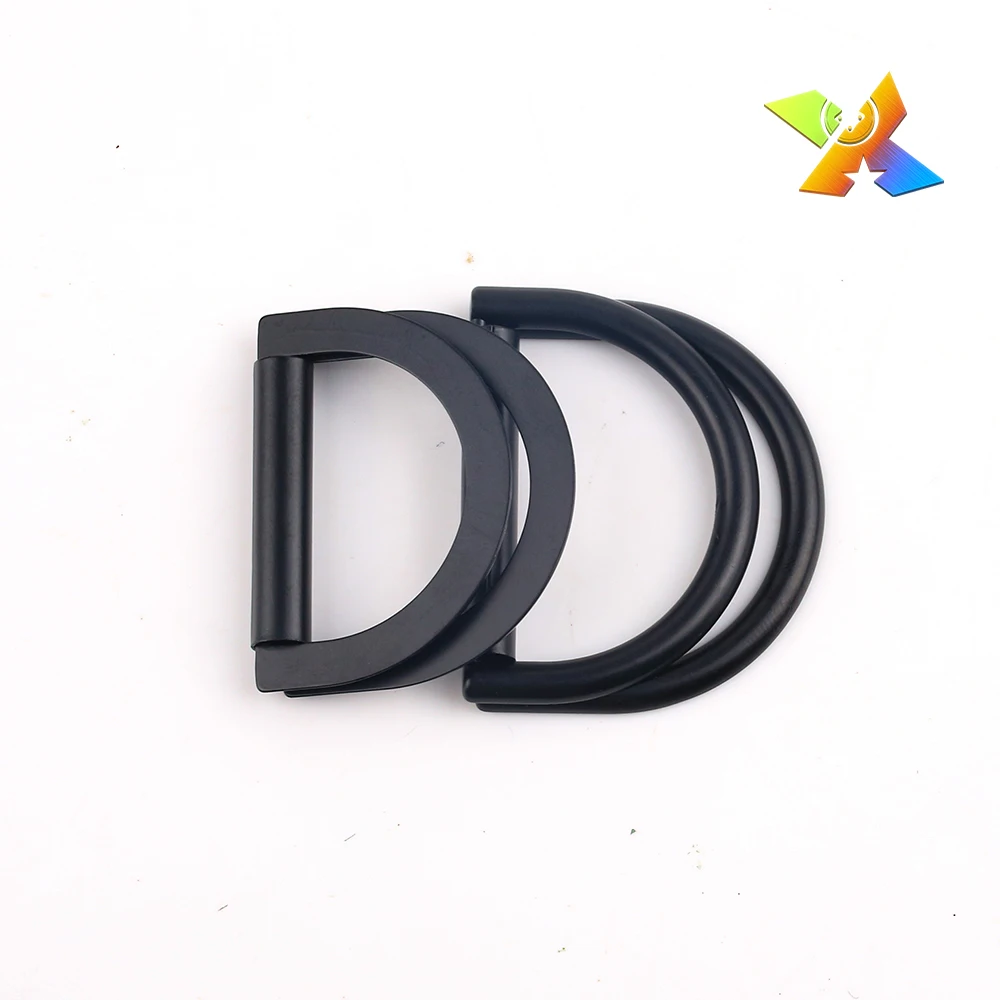 factory custom  d ring with copper tube metal black double D ring buckle fall safety d ring