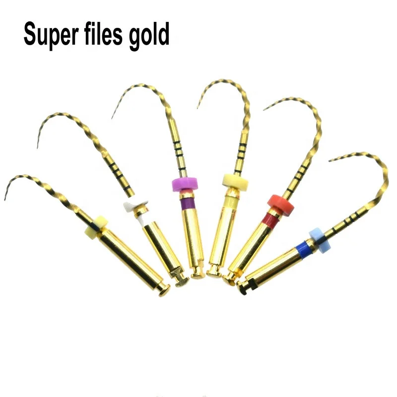 Dental instrument super files GOLD files universeral engine use rotary files golden dondontic root canal NITI dentist tool