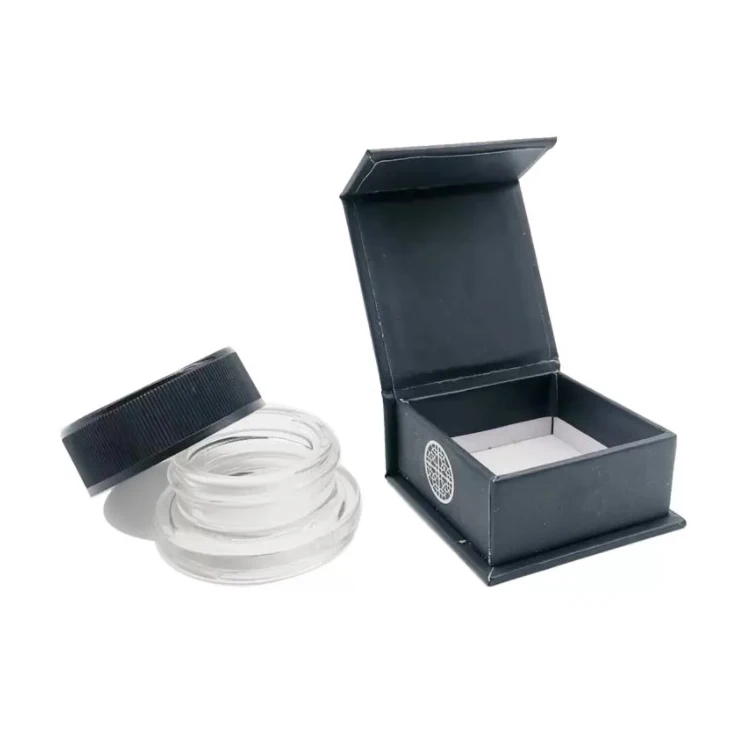 Банка с концентрированным восковым маслом CBD под заказ, бумажная упаковочная коробка, контейнер, стеклянная упаковка Dab
