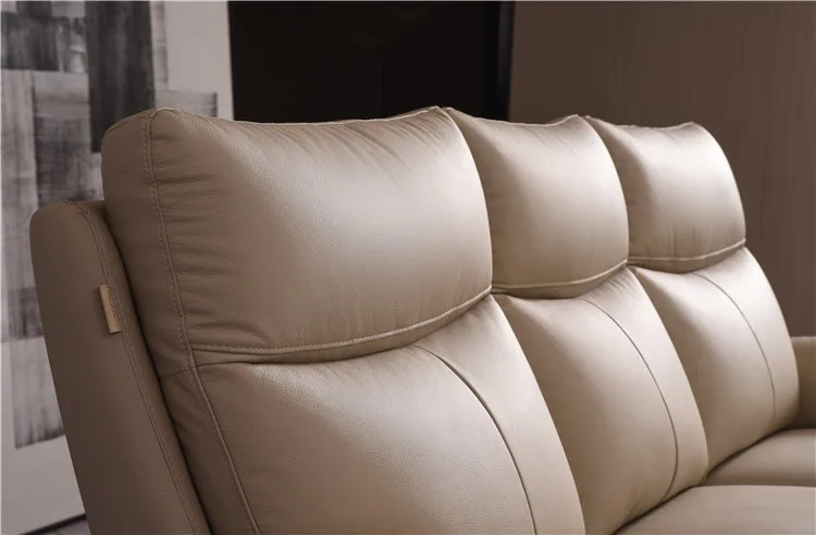 Factory direct sale American style family leather corner sofa leather electric sofa combination