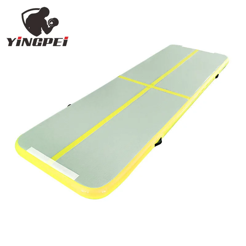 YINGEPI  hot selling custom logo inflatable air track with electric pump gymnastics tumbling air track mat