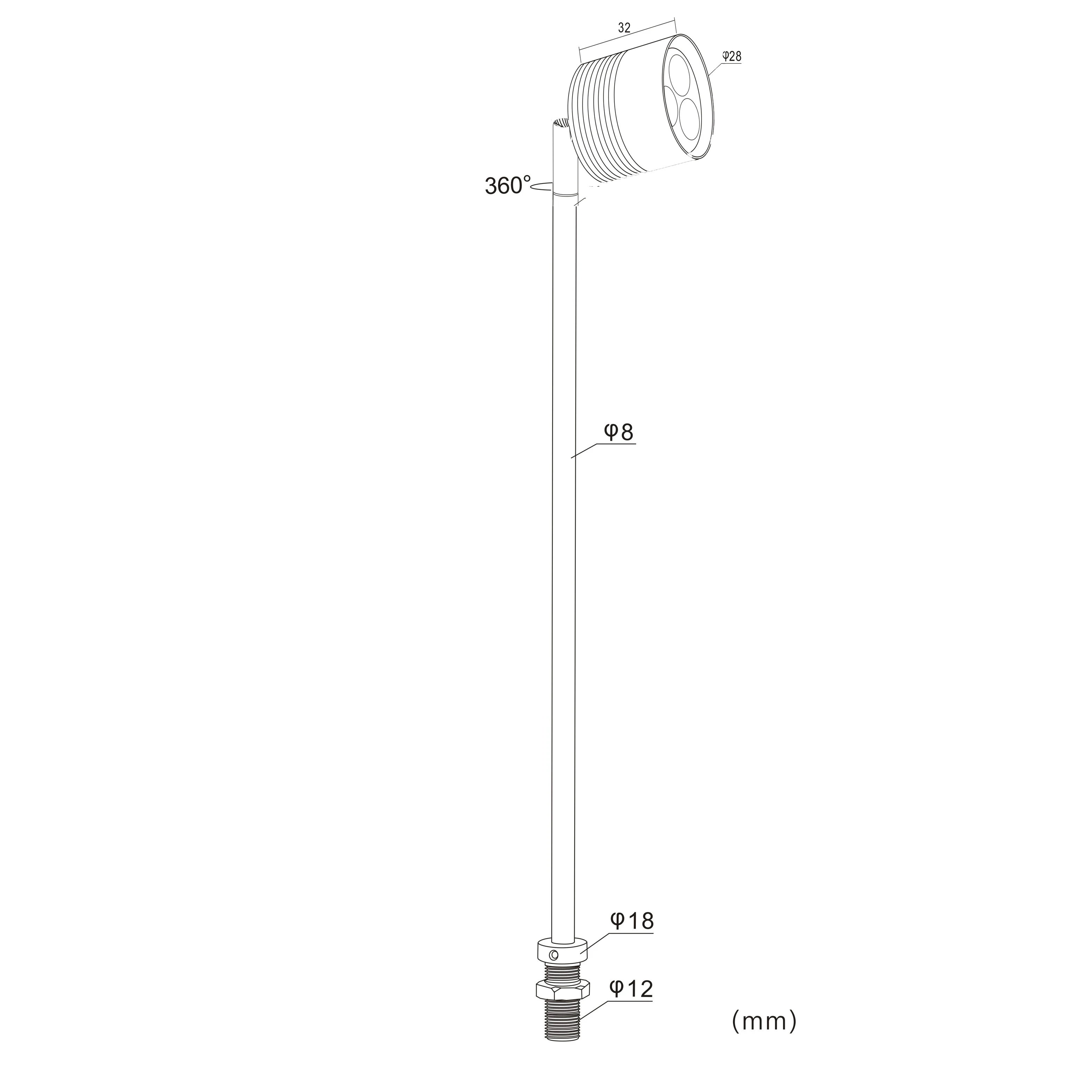 Silver black High brightness 3W Display cabinet Jewelry spot light LED Mini Stand lighting