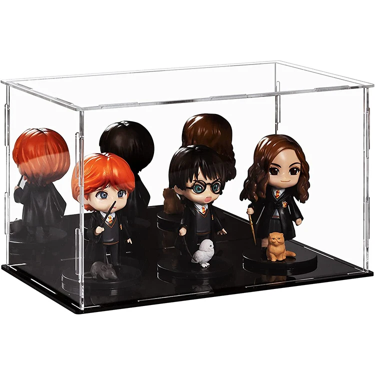 Acrylic Display Case Assemble Countertop  Acrylic Box Organizer Riser Dustproof  Protection Showcase for Action Figures Toys