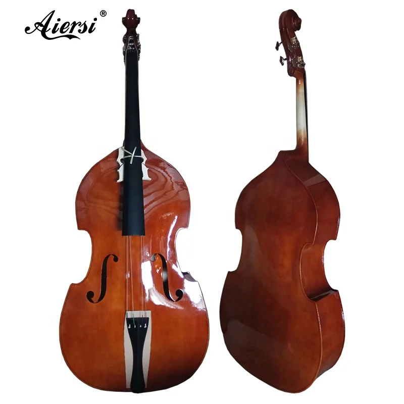 Aiersi brand High Quality Plywood Maple Red Brown Gloss Contrabass musical instrument