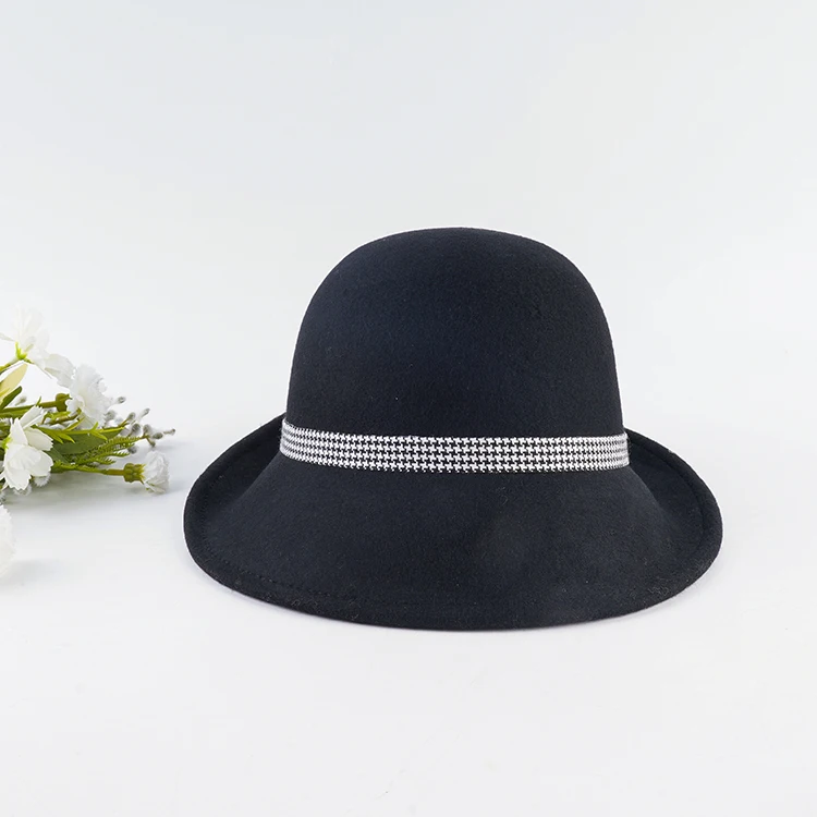 Wholesale Decorate Wool Felt Handmade Cloche Hat for Women