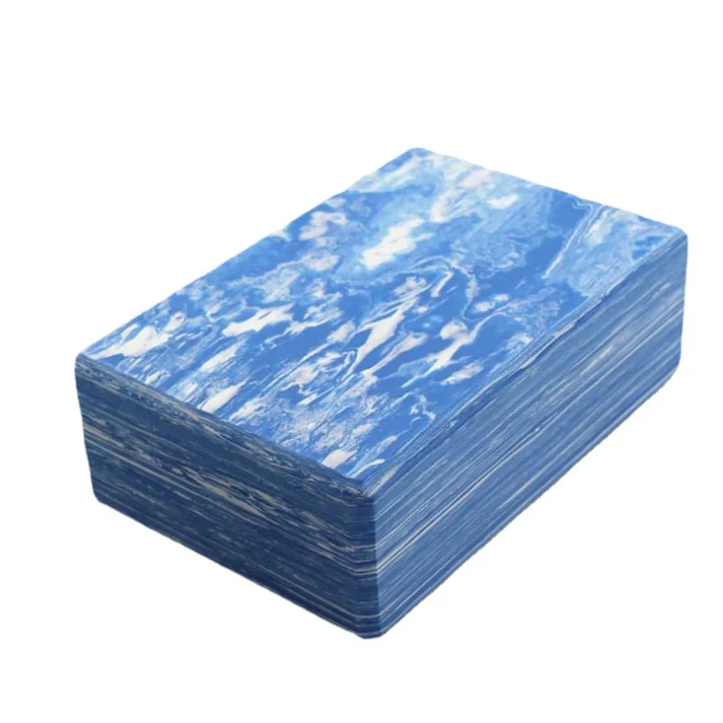 Best selling organic material yoga blocks with strap custom logo  fitness gym EVA foam marble yoga blocks