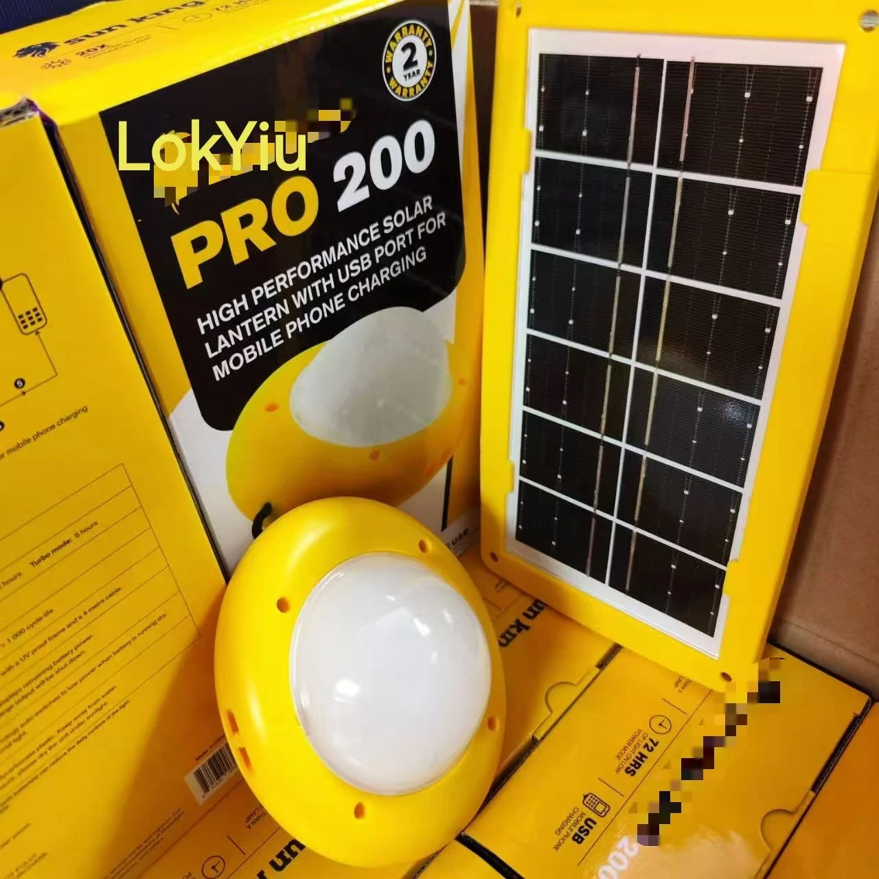 Lok Yiu  New Solar Reading Lights TJ-200 with 6V3.5W solar panel or the iron bracket
