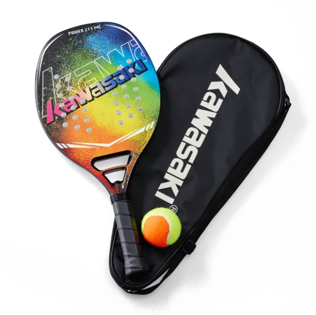 Kawasaki Carbon Beach Tennis Racket Professional Paddle Racquete Beach Tennis Racket