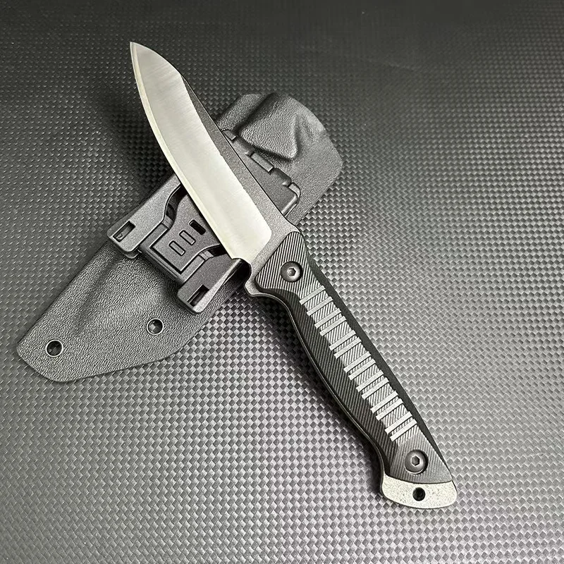 G10Hand lever hunting knife with sheath fixed blade knife Sharp stainless steel 440c outdoortactical survival knife