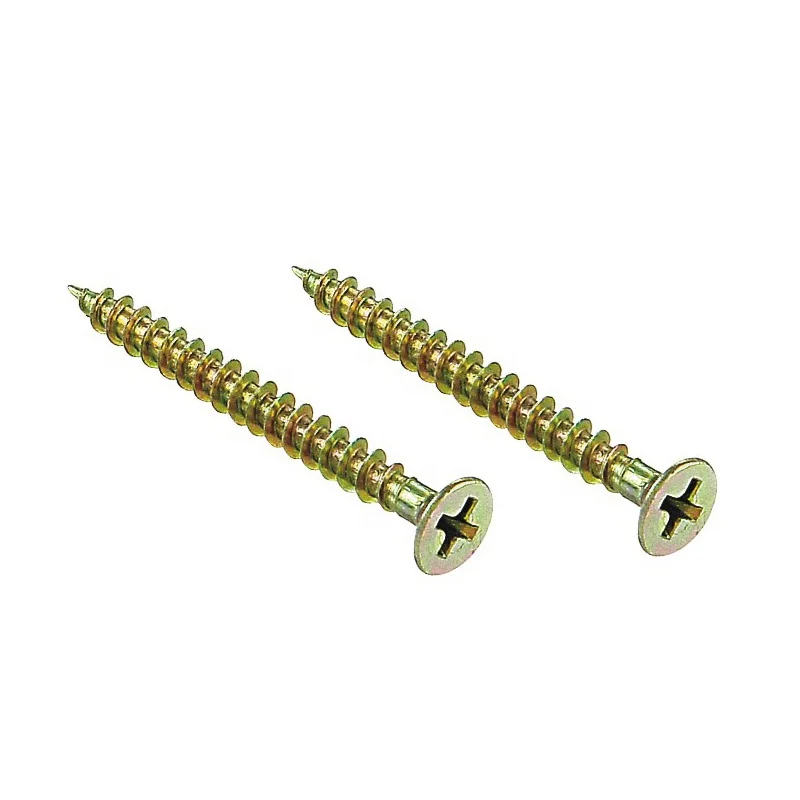 Iron cross flat head tapping screws for wood M4 furniture screw