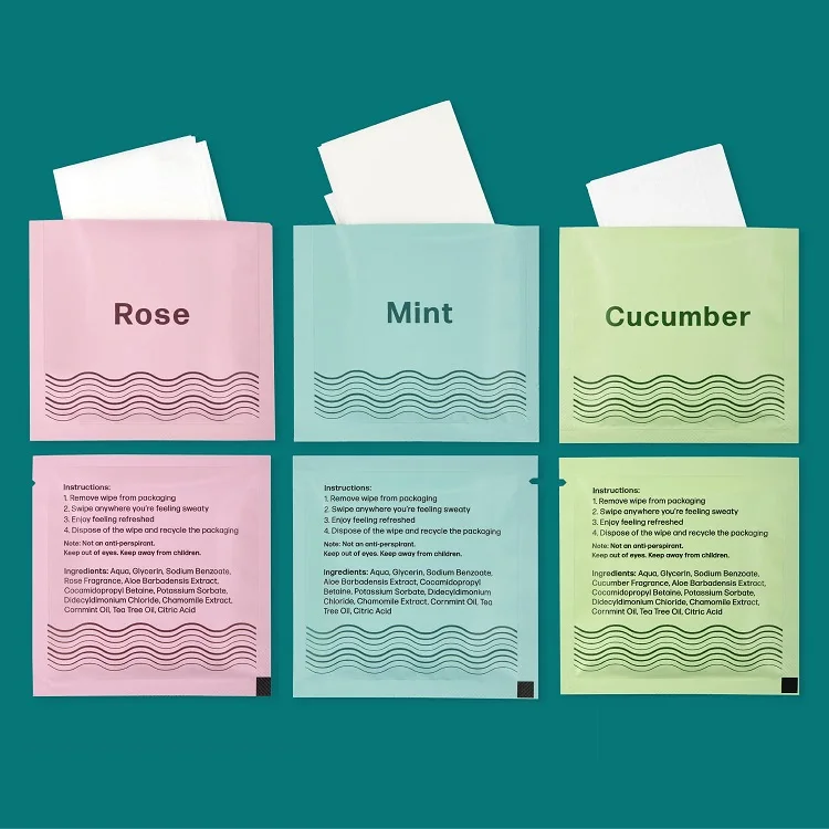 Portable Deodorant Body Cleansing Refreshing Wet Wipes