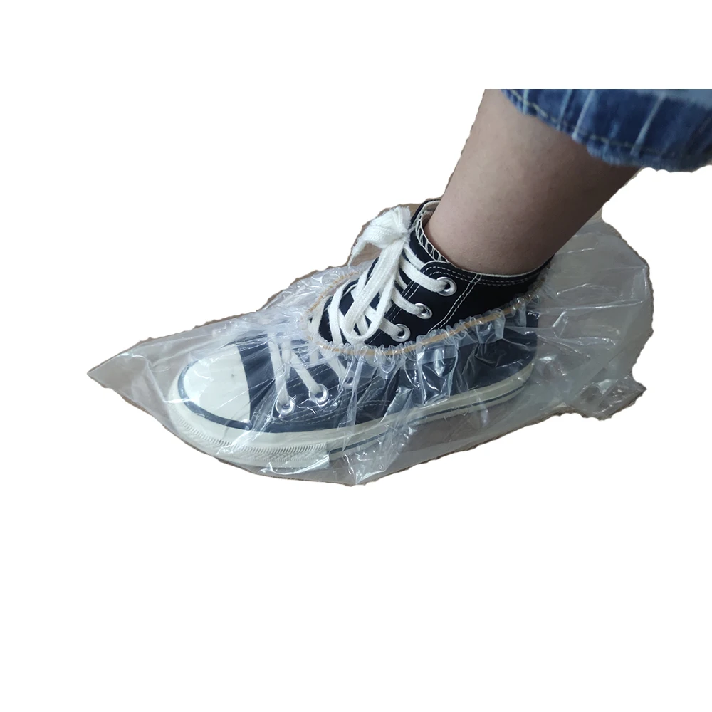 disposable plastic Transparent shoe cover boot cover PE rain waterproof foot covers OEM