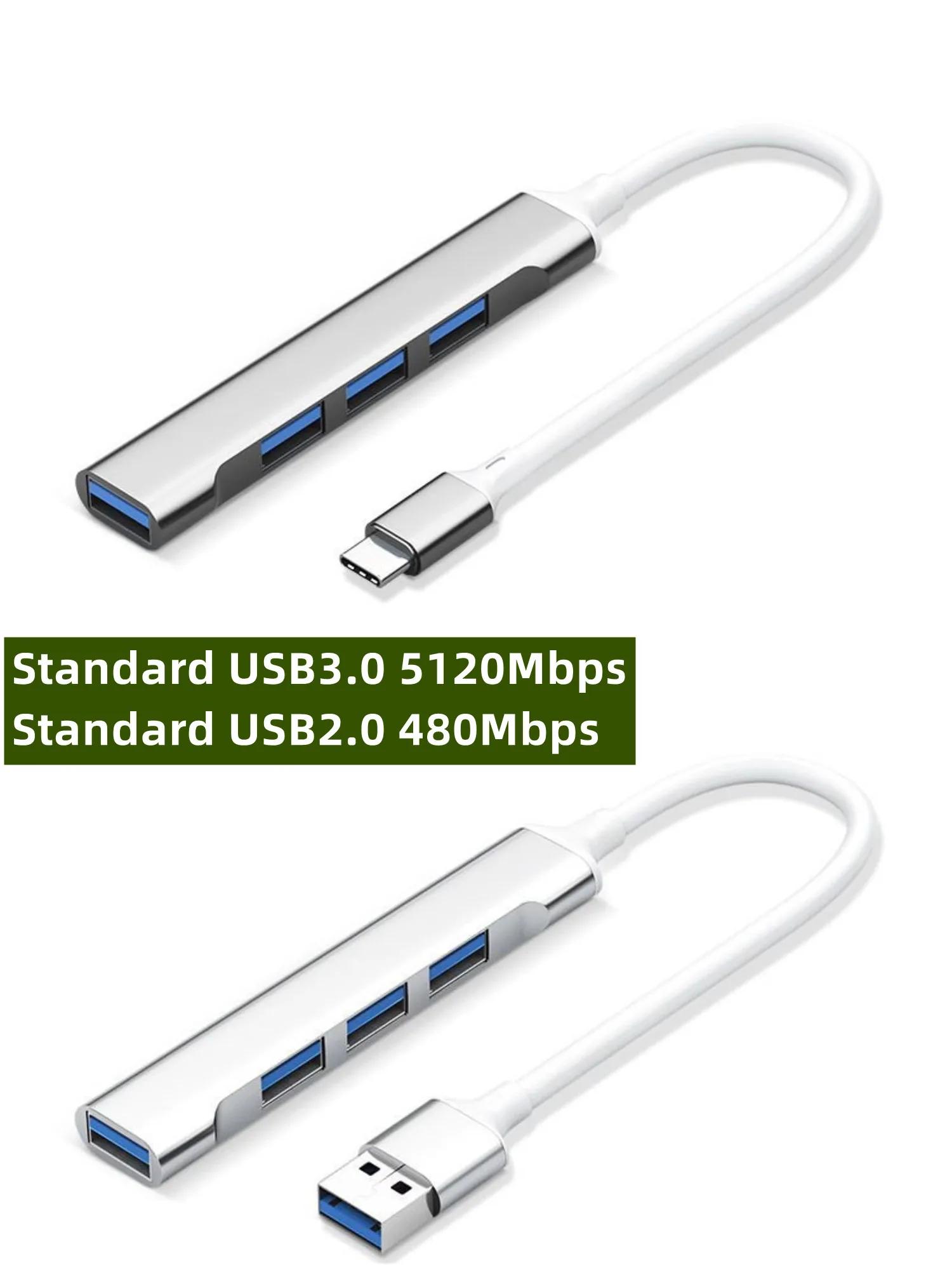 Type-C to USB Hub 4Ports for laptop USB Hub 3.0 Aluminum USB C docking station for MacBook