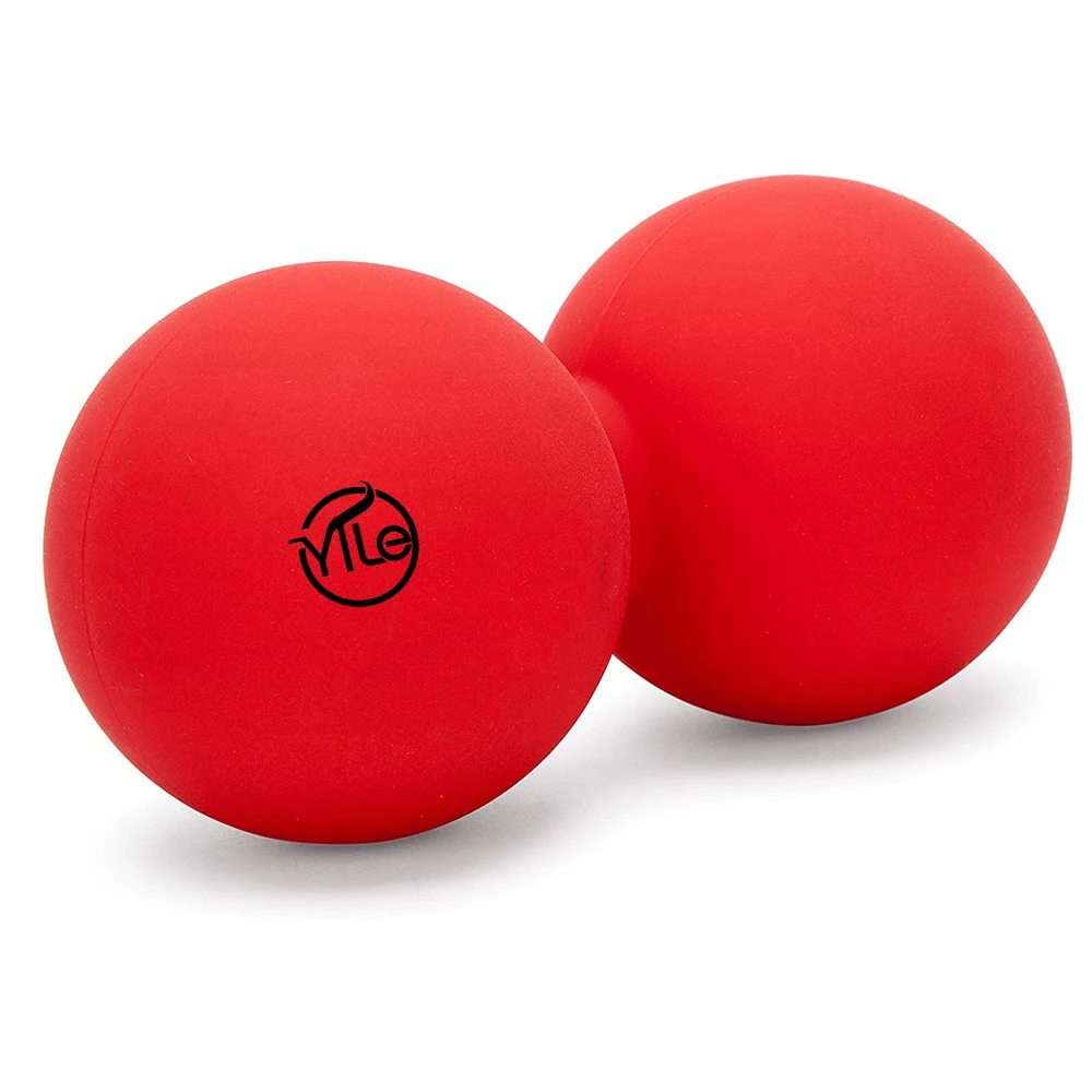 Custom logo peanut Silicone foot hand fascia massage lacrosse balls wholesale