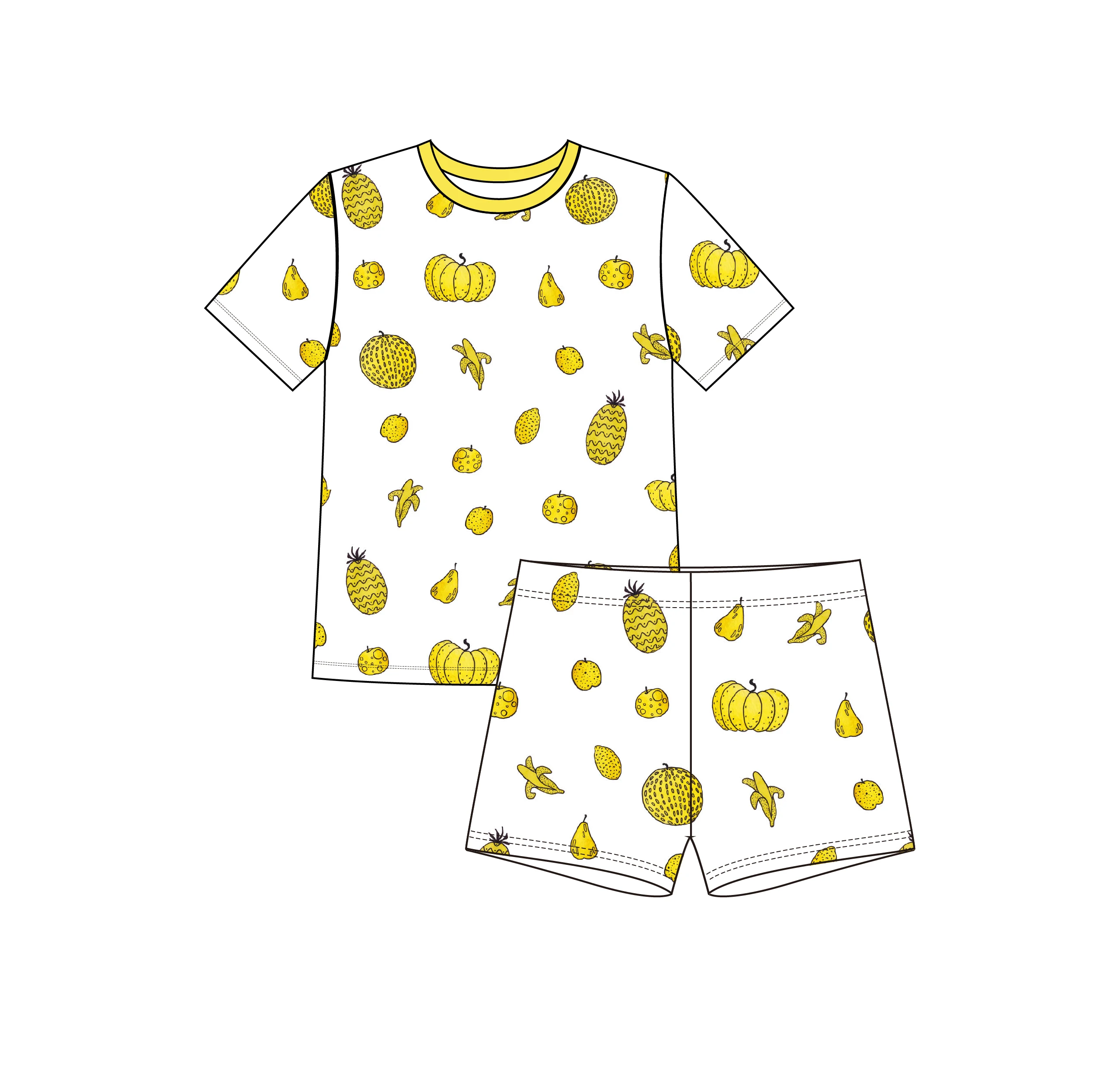 Custom Toddler Rash Guard Fashion Print 2 Piece Kids Swimming Wear Baby Boy Swimwear