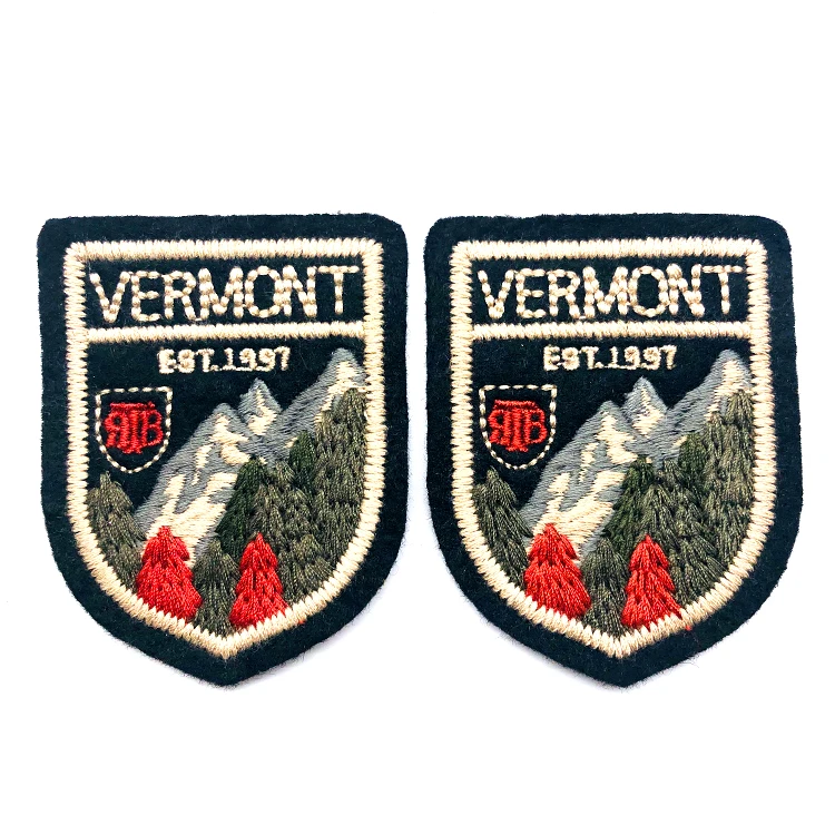 High Quality Digitizing Embroidery Services Custom Logo Clothing Embroidered Patches with Sew on