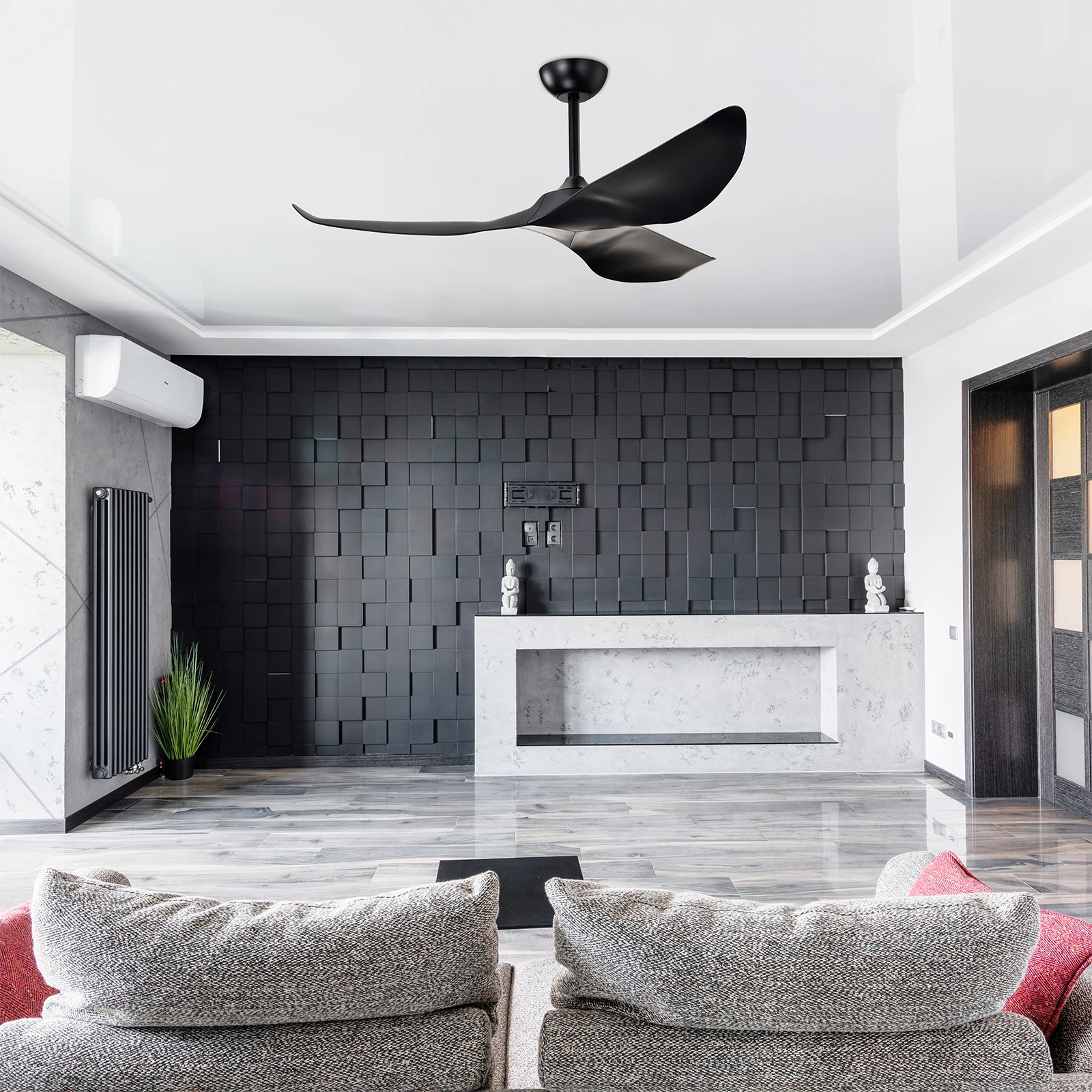 UL ETL certification 52inch Intelligent Remote 3 abs Blades Reversible Bldc Motor Ceiling Fan For Bedroom for living room