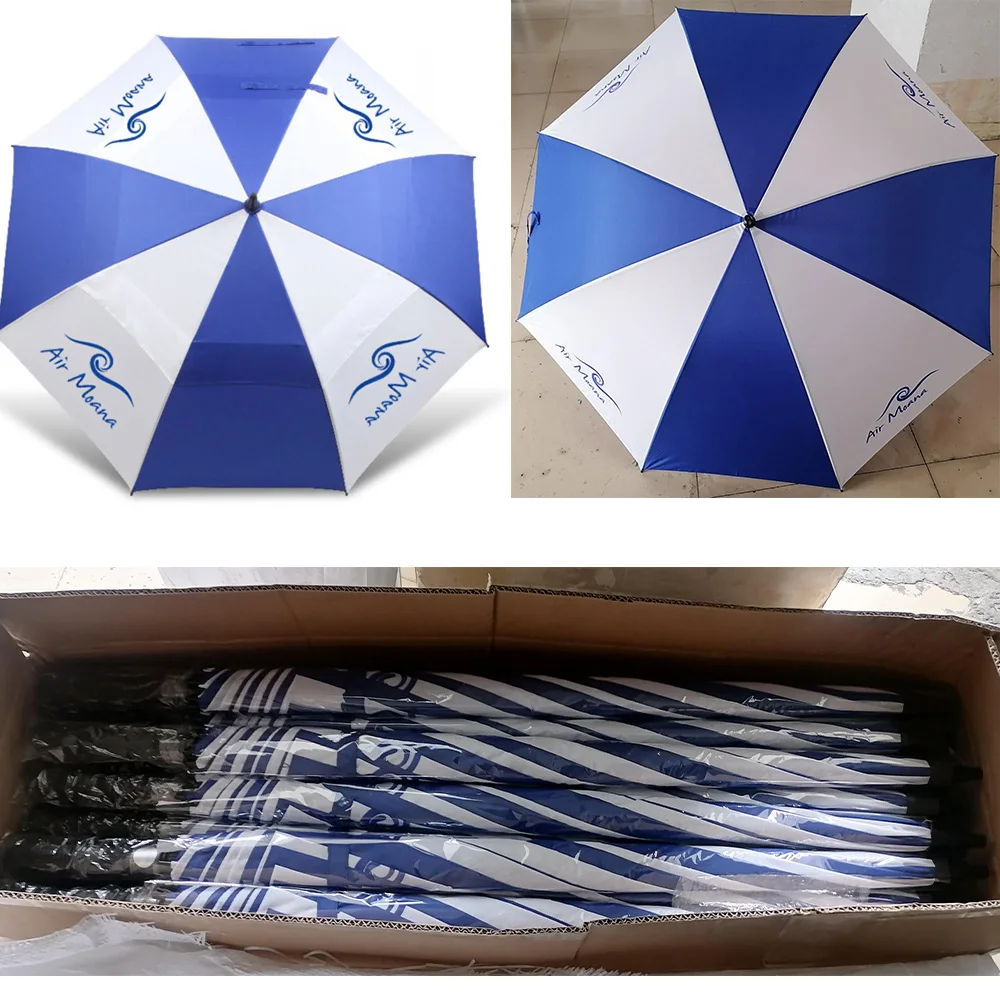 Customized Long Handled Golf Umbrella With Large Windproof And Sun Proof Straight Rod Umbrella